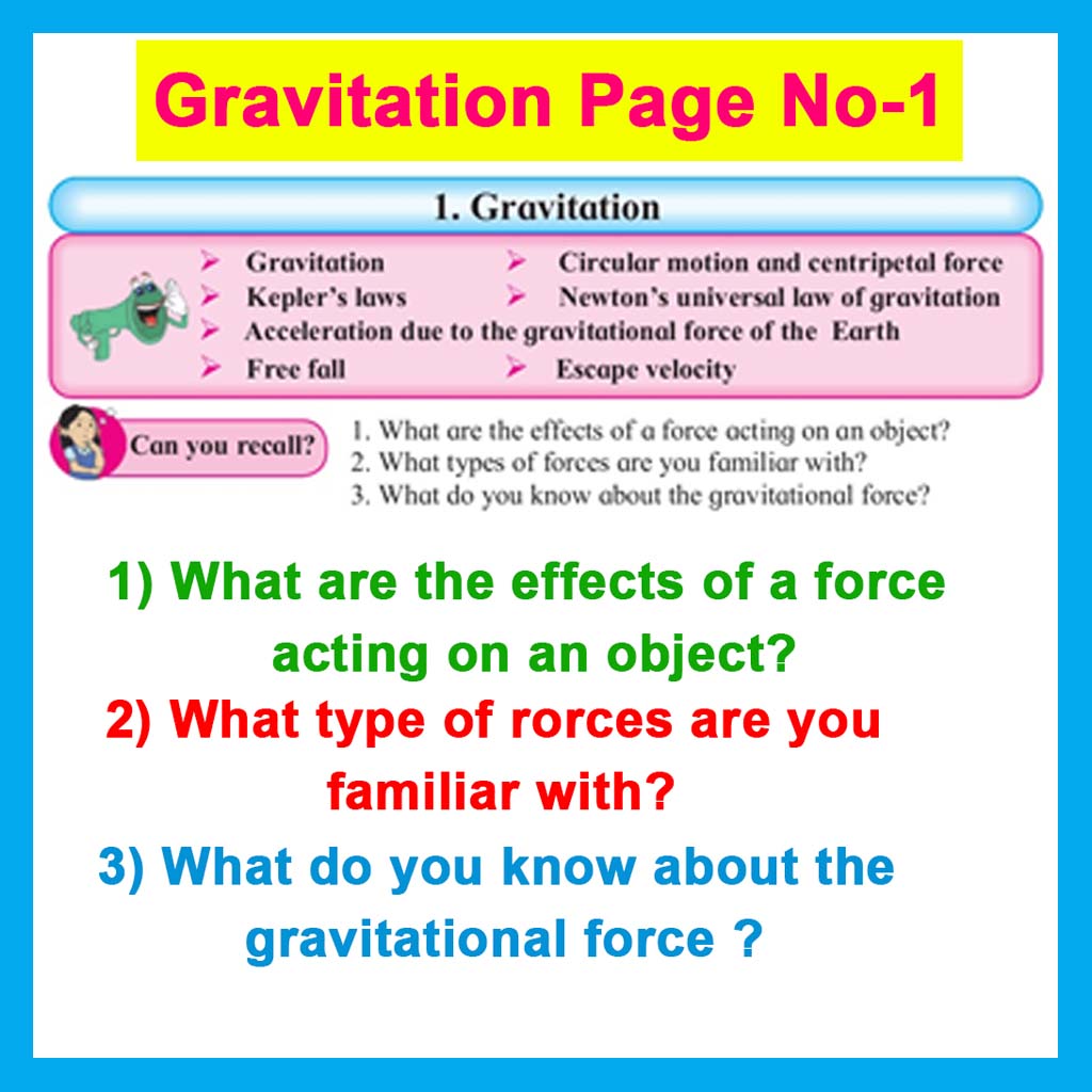 Gravitation-Can You Recall?